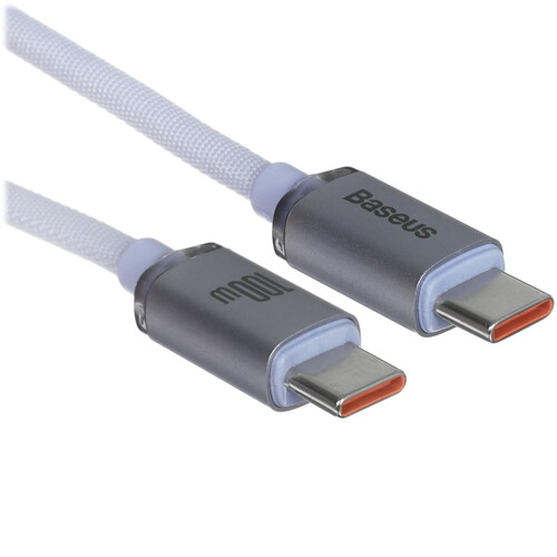 Купить Кабель круглый Baseus USB Type-C - USB Type-C фиолетовый 2 м  9167065. Характеристики, отзывы и цены в Донецке