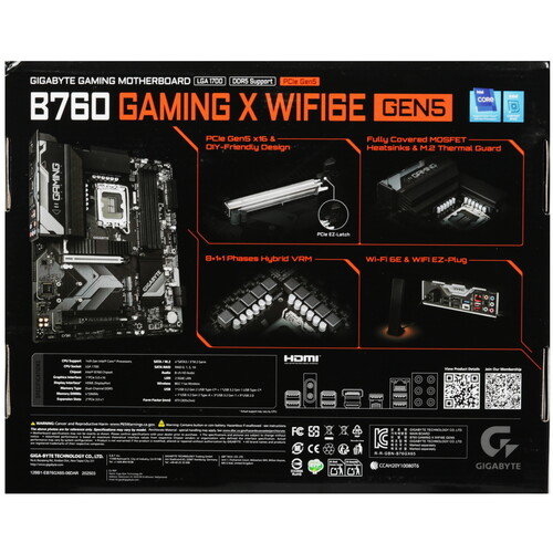 Купить Материнская плата GIGABYTE B760 GAMING X WIFI6E GEN5  5633318. Характеристики, отзывы и цены в Донецке