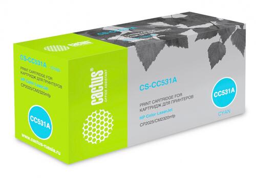 Купить Картридж лазерный Cactus CS-CC531A голубой, с чипом  7939278. Характеристики, отзывы и цены в Донецке