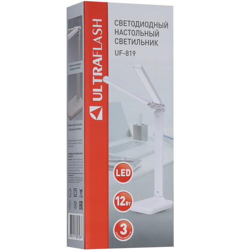 Купить Настольный светильник Ultraflash UF-819 C01 белый  9118378. Характеристики, отзывы и цены в Донецке