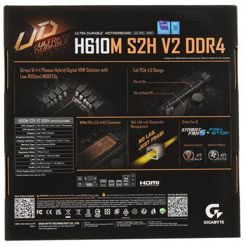 Купить Материнская плата GIGABYTE H610M S2H V2 DDR4  5402213. Характеристики, отзывы и цены в Донецке