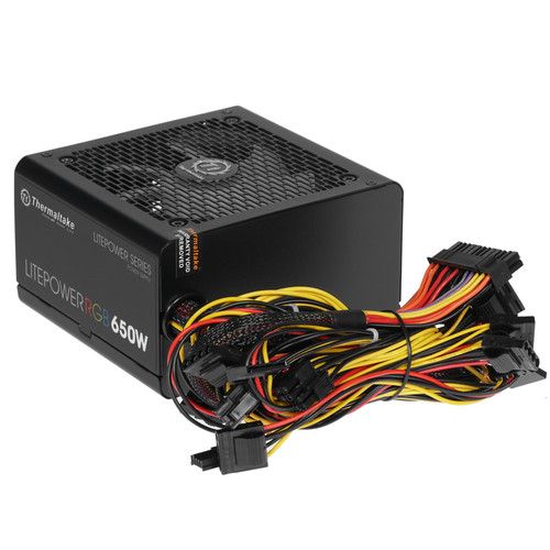 Купить Блок питания Thermaltake Litepower RGB 650W [LTP-650AL2NK] черный  1341207. Характеристики, отзывы и цены в Донецке