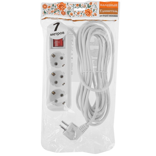 Купить Удлинитель TDM ELECTRIC Народный SQ1303-1103 белый  9277116. Характеристики, отзывы и цены в Донецке