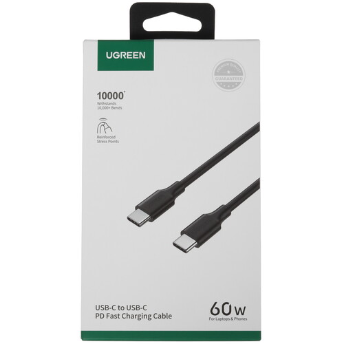 Купить Кабель круглый Ugreen USB Type-C - USB Type-C черный 2 м  9983447. Характеристики, отзывы и цены в Донецке