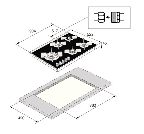 Купить Газовая варочная поверхность Asko HG8953BGB1  5485181. Характеристики, отзывы и цены в Донецке