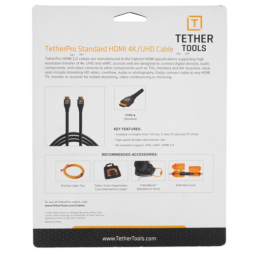 Купить Кабель однонаправленный Tether Tools HDMI - HDMI, 3 м  5605862. Характеристики, отзывы и цены в Донецке