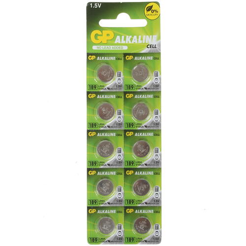 Купить Батарейка GP Alkaline плоская / LR54 (AG10/G10/LR1130/389A/189)  1356955. Характеристики, отзывы и цены в Донецке