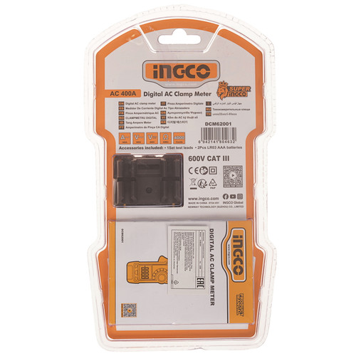 Купить Клещи токоизмерительные INGCO DCM62001  9409829. Характеристики, отзывы и цены в Донецке