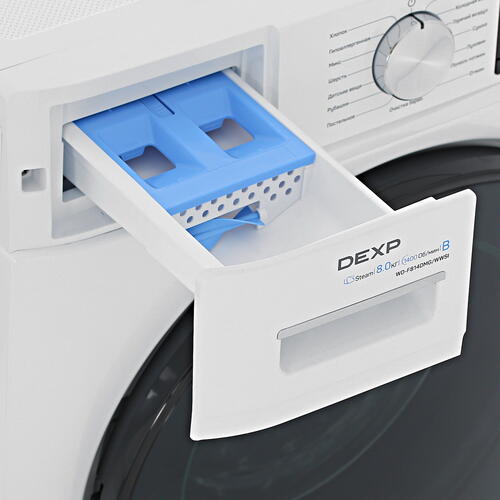 Купить Стирально-сушильная машина DEXP WD-F814DMG/WWSI белый  5040219. Характеристики, отзывы и цены в Донецке
