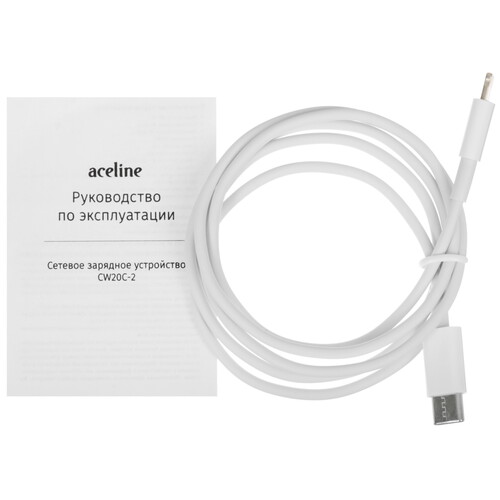 Купить Сетевое зарядное устройство Aceline CW20C-2 белый  9189312. Характеристики, отзывы и цены в Донецке
