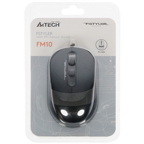 Купить Мышь проводная A4Tech Fstyler FM10  черный  5622025. Характеристики, отзывы и цены в Донецке