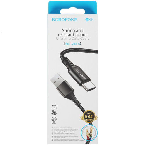 Купить Кабель Borofone USB Type-C - USB Type-A черный  5474981. Характеристики, отзывы и цены в Донецке