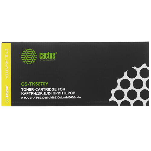 Купить Картридж лазерный Cactus CS-TK5270Y желтый, с чипом  8158980. Характеристики, отзывы и цены в Донецке