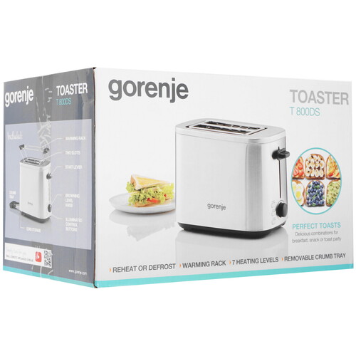 Купить Тостер Gorenje T800DS серебристый  9163340. Характеристики, отзывы и цены в Донецке