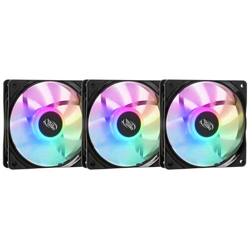 Купить Комплект вентиляторов DEEPCOOL CF120 [DP-FA-RGB-CF120-3]  1270150. Характеристики, отзывы и цены в Донецке