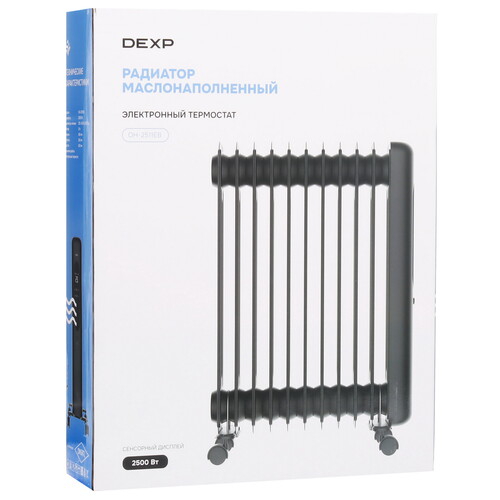 Купить Масляный обогреватель DEXP OH-2511EB черный  9106741. Характеристики, отзывы и цены в Донецке