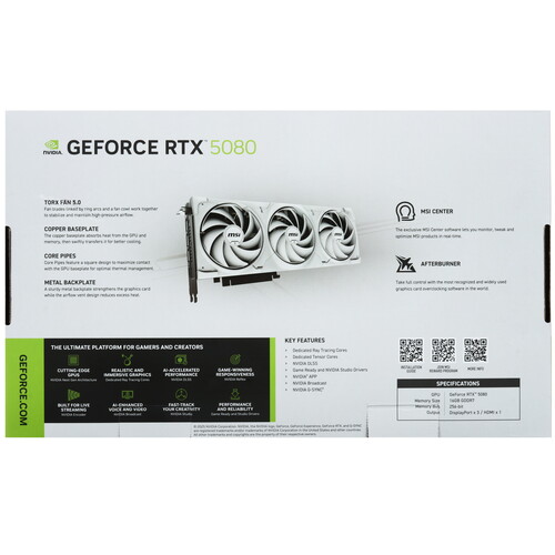 Купить Видеокарта MSI GeForce RTX 5080 VENTUS 3X WHITE OC  5617120. Характеристики, отзывы и цены в Донецке