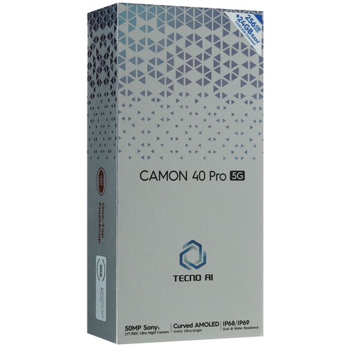 Купить 6.78" Смартфон Tecno CAMON 40 Pro 5G 256 ГБ черный  5624694. Характеристики, отзывы и цены в Донецке