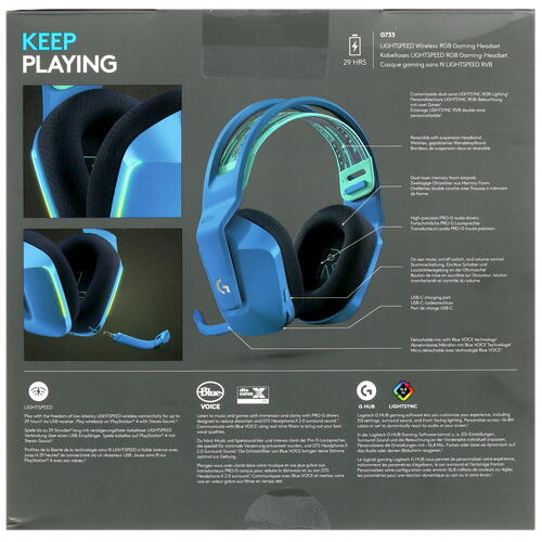 Купить Беспроводные наушники Logitech G733 синий 2021  5040247. Характеристики, отзывы и цены в Донецке