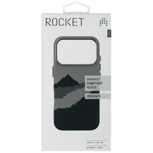 Купить Накладка  Rocket Graphic для Apple iPhone 17 Pro Max черный/серый  5639114. Характеристики, отзывы и цены в Донецке
