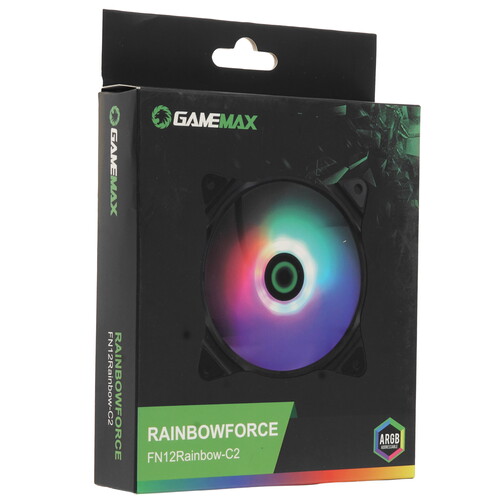 Купить Вентилятор GameMax FN-12Rainbow-C2  черный  5615258. Характеристики, отзывы и цены в Донецке