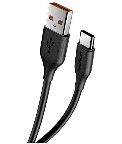 Купить Кабель круглый RIVERSONG USB Type-C - USB 2.0 Type-A черный 2 м  5489957. Характеристики, отзывы и цены в Донецке