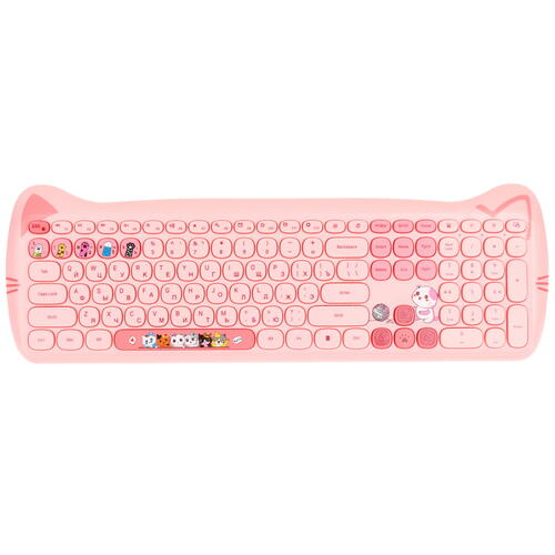 Купить Клавиатура+мышь беспроводная   DEXP Pink Cats розовый  5410019. Характеристики, отзывы и цены в Донецке