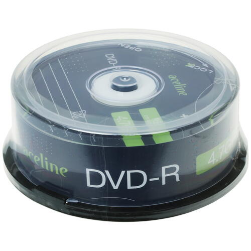 Купить DVD-диск Aceline DVD-R, 4.7 ГБ, Cake Box, 16x, 25 шт  4763494. Характеристики, отзывы и цены в Донецке