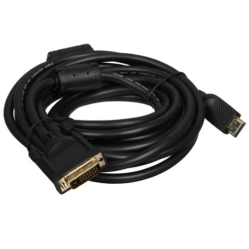 Купить Кабель  VCOM HDMI - DVI-D, 5 м  5602518. Характеристики, отзывы и цены в Донецке