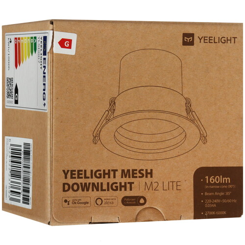Купить Точечный светильник Yeelight Mesh Downlight M2 Lite белый  9182060. Характеристики, отзывы и цены в Донецке