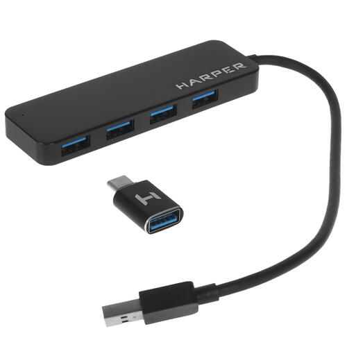 Купить USB-разветвитель HARPER HUB-04M  5093965. Характеристики, отзывы и цены в Донецке
