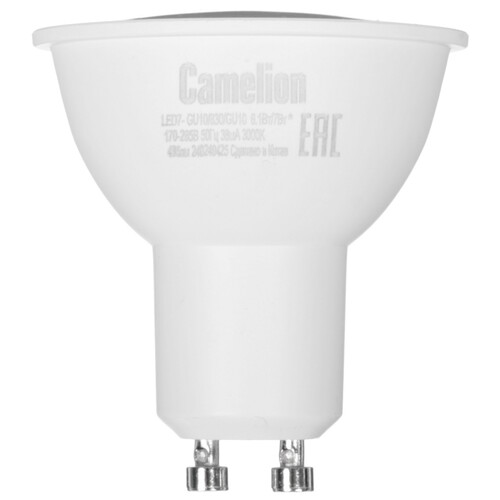 Купить Комплект светодиодных ламп Camelion LED GU10/7w/830  5637943. Характеристики, отзывы и цены в Донецке