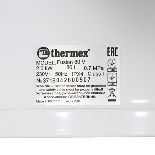 Купить Водонагреватель электрический Thermex Fusion 80V  1233637. Характеристики, отзывы и цены в Донецке