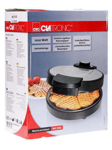 Купить Вафельница Clatronic WA 3492 серебристый  6673193. Характеристики, отзывы и цены в Донецке