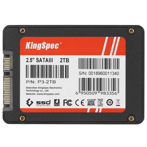 Купить 2048 ГБ 2.5" SATA накопитель KingSpec P3-2TB  9907620. Характеристики, отзывы и цены в Донецке