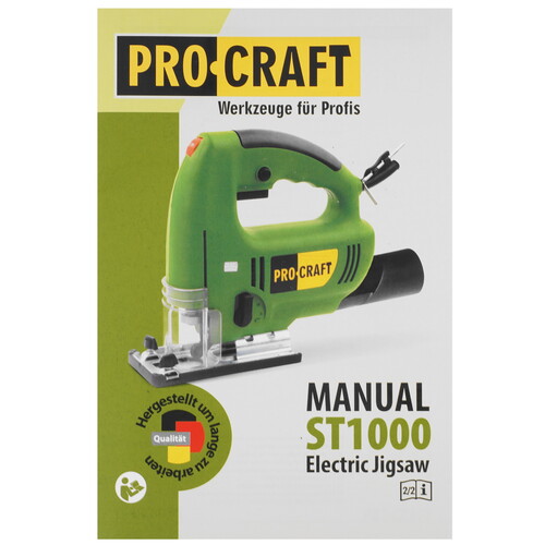 Купить Электрический лобзик PROCRAFT ST1000  9277869. Характеристики, отзывы и цены в Донецке