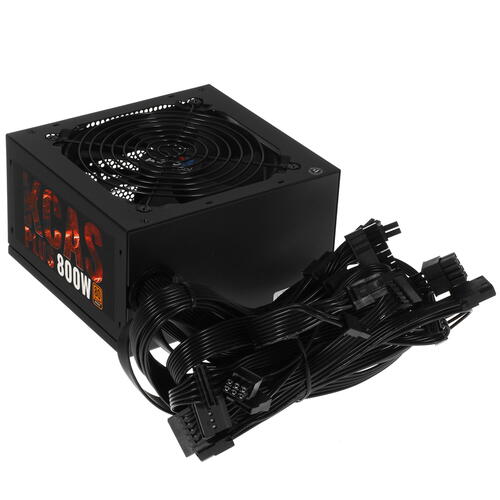 Купить Блок питания AeroCool KCAS PLUS 800W [KCAS-800 PLUS] черный  1217919. Характеристики, отзывы и цены в Донецке