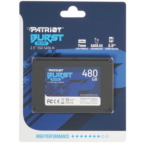 Купить 480 ГБ 2.5" SATA накопитель Patriot Burst Elite [PBE480GS25SSDR]  4746780. Характеристики, отзывы и цены в Донецке