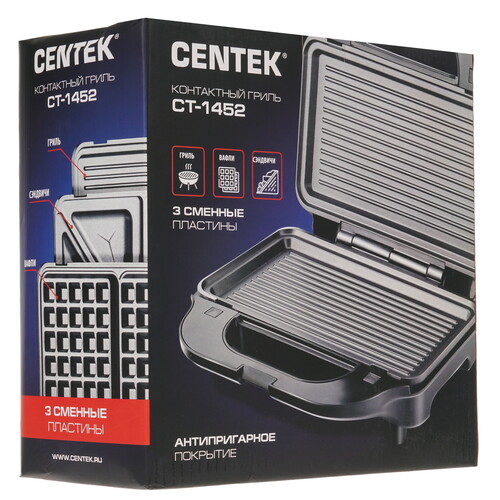 Купить Гриль Centek CT-1452 серебристый  8192964. Характеристики, отзывы и цены в Донецке
