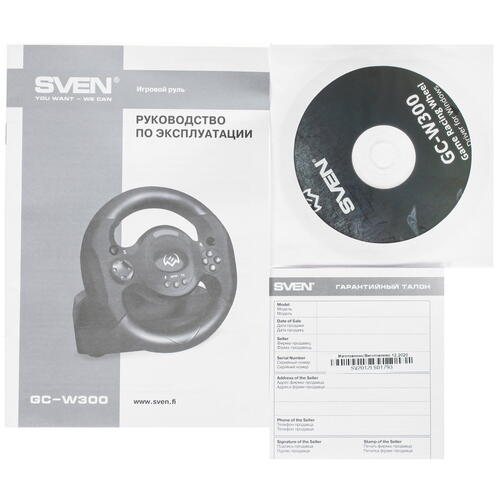 Купить Руль SVEN GC-W300 черный  8134606. Характеристики, отзывы и цены в Донецке