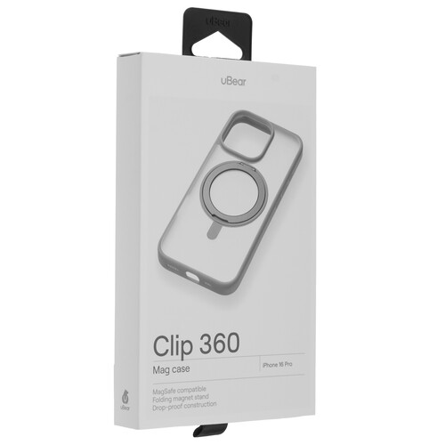 Купить Накладка  uBear Clip 360 Mag Case для Apple iPhone 16 Pro серый/прозрачный  5474381. Характеристики, отзывы и цены в Донецке
