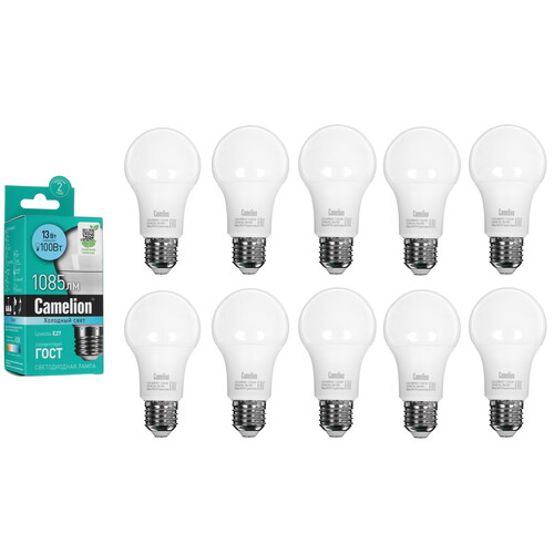 Купить Лампа светодиодная Camelion LED E27/A60/13w/845  5642987. Характеристики, отзывы и цены в Донецке