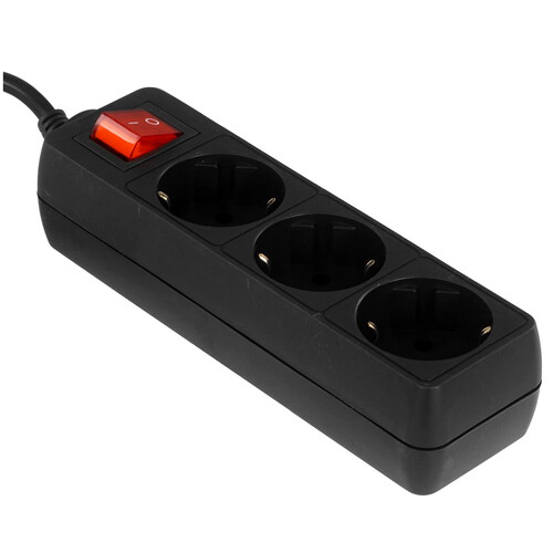 Купить Удлинитель Perfeo POWERMATE PF-PM-3/1.8-B черный  9172323. Характеристики, отзывы и цены в Донецке