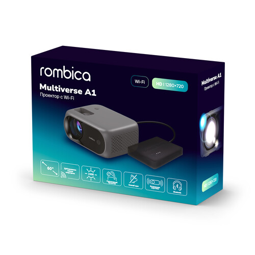 Купить Проектор Rombica Multiverse A1 серый  5629382. Характеристики, отзывы и цены в Донецке