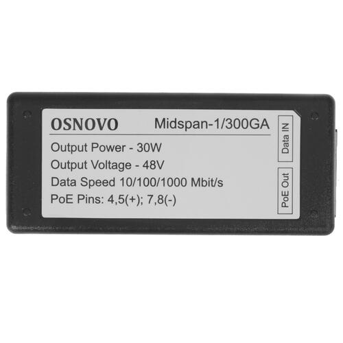 Купить Инжектор PoE OSNOVO Midspan-1/300GA  4719517. Характеристики, отзывы и цены в Донецке