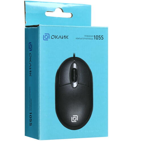 Купить Мышь проводная Oklick 105S  черный  1330834. Характеристики, отзывы и цены в Донецке