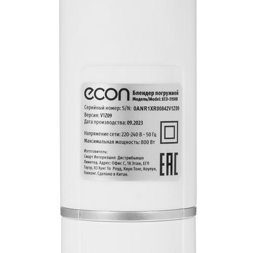 Купить Блендер погружной ECON ECO-315HB белый  9052428. Характеристики, отзывы и цены в Донецке