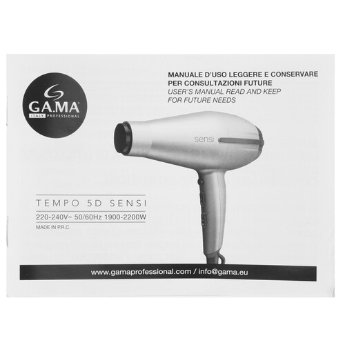 Купить Фен GA.MA TEMPO SENSI GOLD 5D золотистый/черный  9174459. Характеристики, отзывы и цены в Донецке