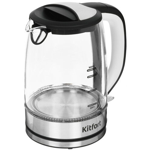 Купить Электрочайник Kitfort КТ-6628 белый  9091961. Характеристики, отзывы и цены в Донецке