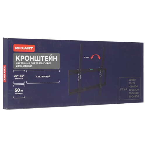 Купить Кронштейн для ТВ Rexant 38-0330 черный  9313521. Характеристики, отзывы и цены в Донецке